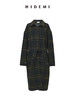 HIDEMI 【赵露思同款】极简大廓形色织格纹羊毛翻领可拆卸腰带式落肩宽松长款厚款大衣 商品缩略图10
