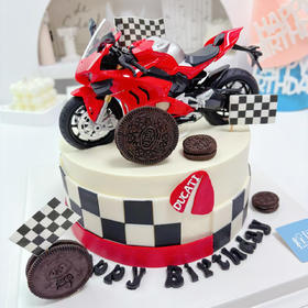 摩托赛车运动系蛋糕