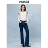 VIMAGE纬漫纪秋季新款露肩修身显瘦T恤上衣V2213826 商品缩略图1