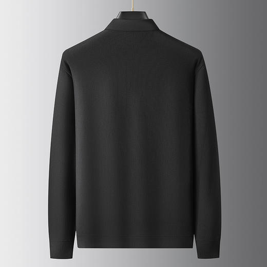 【假两件】【新款DDA】大依优型大码男士立领假两件长袖T恤商务休闲上衣加肥加大胖子舒适 商品图1