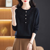 CC-22-133今年流行针织衫女秋季薄款上衣2024年新款春秋低领烫钻毛衣打底衫 商品缩略图3