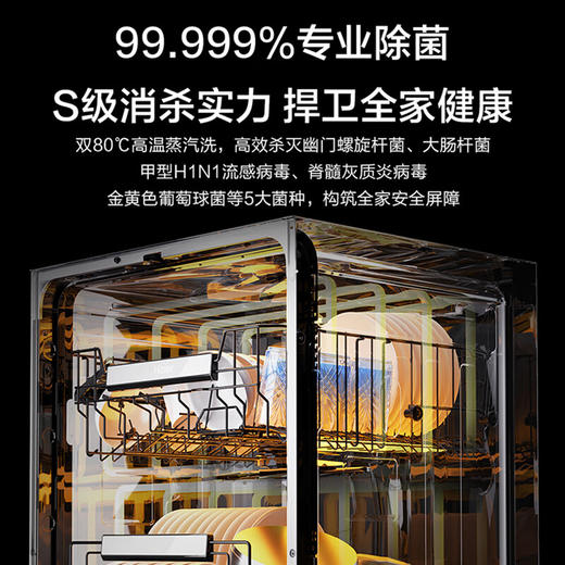 海尔（Haier）嵌入式洗碗机家用15套双面洗新一级水效智能开门速干洗消一体高效除菌 【旗舰升级W5000X】双面9D精洗+智能开门速干 商品图6