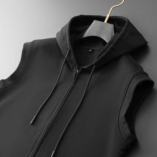 【新款DDA】大依优型大码连帽马甲外套商务休闲上衣加肥加大胖子舒适男士 商品图3