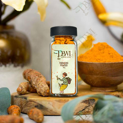 Dewi黛维印尼姜黄粉瓶装C3姜黃素无糖添加黄金奶冲饮Turmeric 商品图3