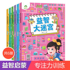 爱德少儿 专注力训练游戏书迷宫系列第二辑 6册全套儿童益智书绘本大冒险幼儿逻辑思维书籍游戏书