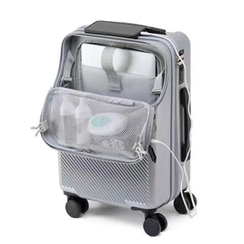 暑假出游，多功能前置开20寸登机箱行李箱小型轻便拉杆箱皮箱24寸韩版旅行箱_ym 商品图4