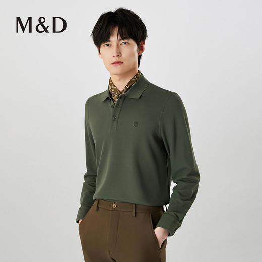 【名盾】秋冬保暖长袖POLO衫，保暖科技工艺，触肤即暖MXCL11659B 商品图2