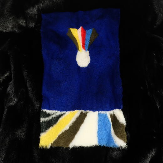 SIM GRACE 优雅夫人 女士轻奢丹麦皇冠貂毛镶花中长款圆领整貂时没欧美风大衣 商品图4