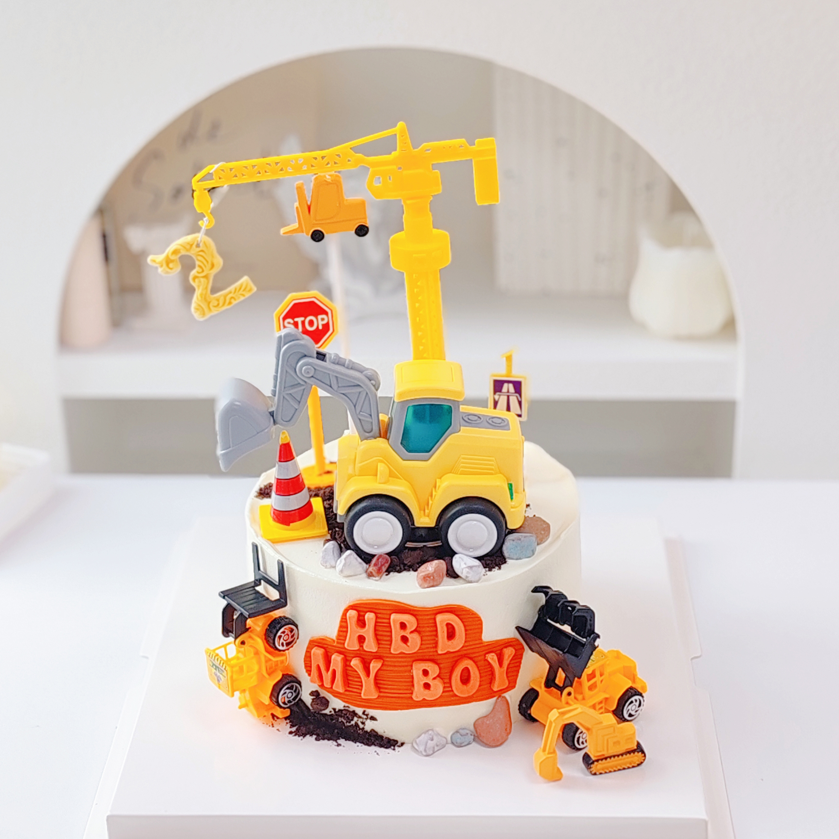 挖挖机悬臂蛋糕