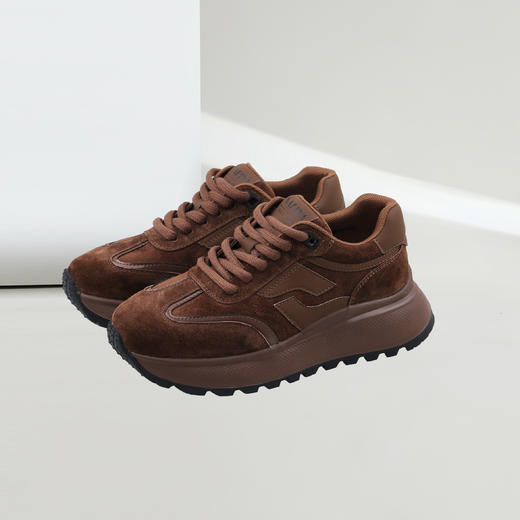 Safiya/索菲娅2024秋 拼接百搭厚底轻便休闲系带阿甘鞋 SF43112433 商品图0