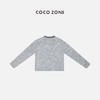COCO ZONE高级感圆领条纹毛针织衫复古坑条纹毛衣24C10246 商品缩略图1