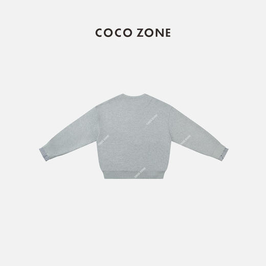 COCO ZONE 春季宽松纯色简约圆领套头长袖卫衣 24C10290 商品图1