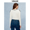 VIMAGE纬漫纪秋季新款露肩修身显瘦T恤上衣V2213826 商品缩略图5