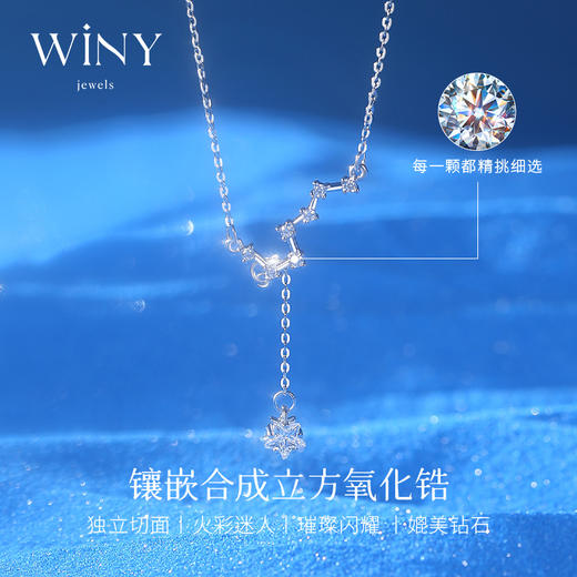 Winy925人间星河项链2024新品配证书送女友闺蜜老婆爱人节日生日礼物 商品图3