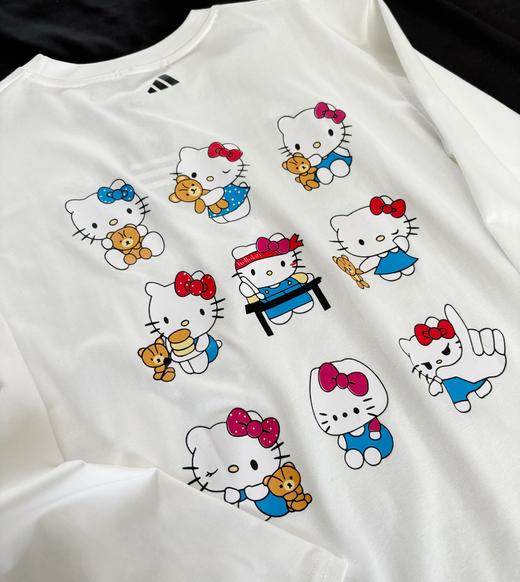 点此购买 阿迪Remake九宫格HelloKitty印花女士长袖T恤 md 297449 商品图13