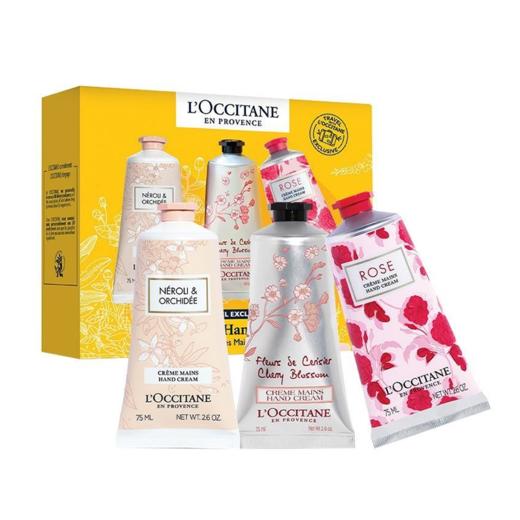 L'OCCITANE/欧舒丹护手霜三件套 75ML*3支（橙花75ML+樱花75ML+玫瑰75ML ） 香港直邮 商品图1