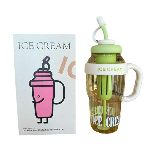 【可爱花茶茶仓，便携式吸管杯，方便随身携带】肚肚杯新款 高颜值带把手大容量水杯 便携式吸管杯 花茶茶仓水杯-QQ 商品图4