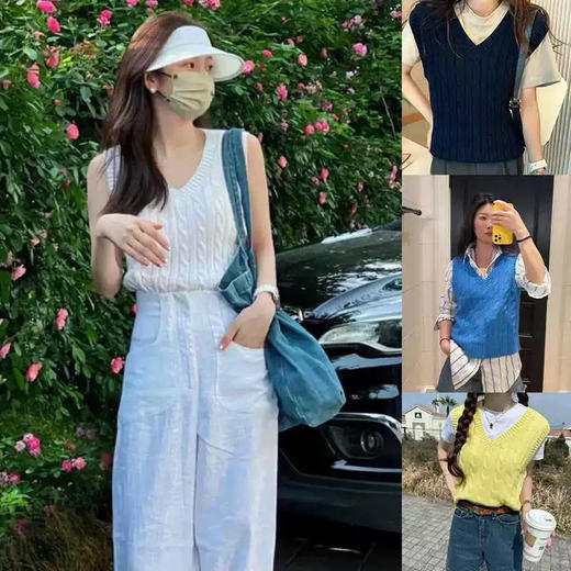 【团购】RL 纯棉针织V领马甲 背心 商品图10