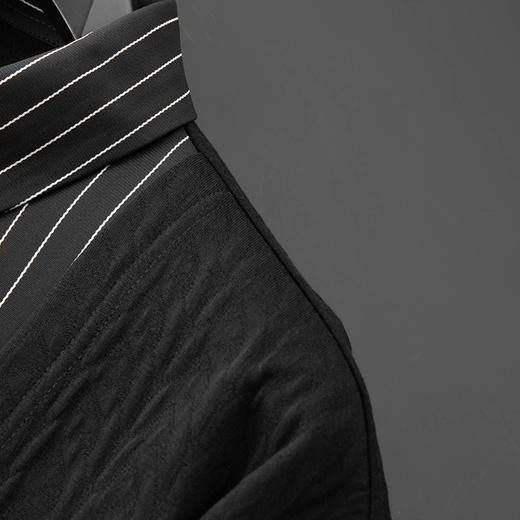 【假两件】【新款DDA】大依优型大码男士假两件开衫长袖T恤商务休闲上衣加肥加大胖子舒适 商品图3