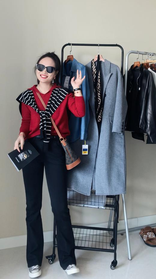 新款四季后腰字母土耳其水洗棉筷子裤微喇弹性瘦腿裤 商品图10