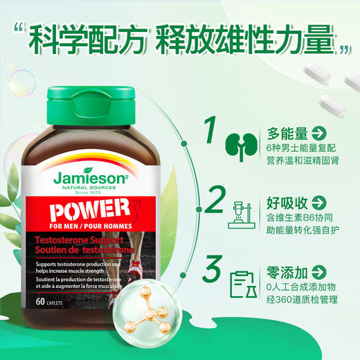 jamieson健美生男士能量片60片睾丸素补睾丸激发男士能量 商品图2