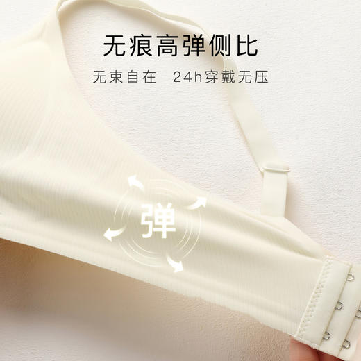 小胸聚拢无痕裸感清爽舒适内衣女承托有型收副乳无钢圈文胸罩螺纹果冻 商品图5