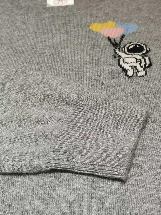 鹿王圆领提花组织女套衫 商品图3