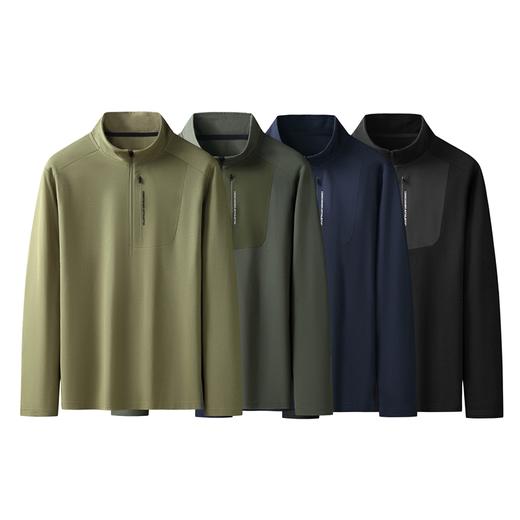 【新款DK】大依优型大码立领拉链长袖卫衣加肥加大肥佬休闲宽松透气上衣打底男士胖子 商品图5