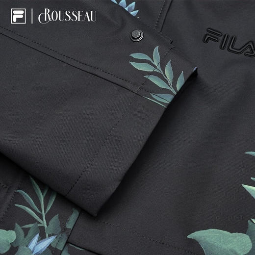 【斐乐】FILA x 卢梭 斐乐女士梭织外套2024冬季新款休闲满印宽松连帽风衣 商品图7