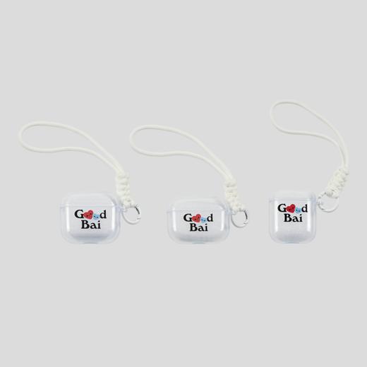 GOODBAI 双色爱心表情logo印花透明耳机保护壳 商品图0