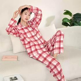 康妮雅女式长袖长裤开襟套装