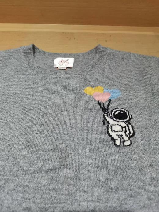 鹿王圆领提花组织女套衫 商品图2