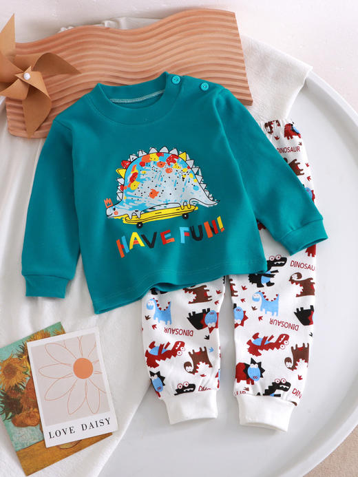 【超值59.9任选2套！】儿童秋衣秋裤套装 纯棉婴儿打底内衣套装 全棉男童女宝衣服 宝宝秋衣套春装小童-QQ 商品图2