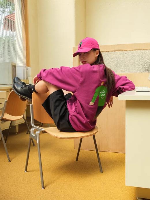 Mood Like Me/MWY2373/帽子slogan发泡印花圆领卫衣 商品图2