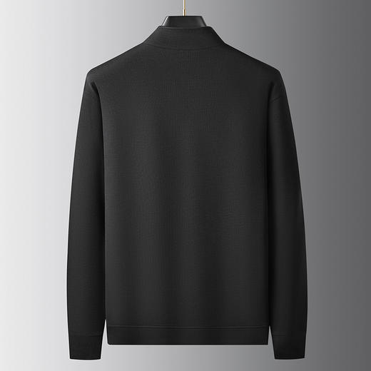 【假两件】【新款DDA】大依优型大码男士立领假两件长袖T恤商务休闲上衣加肥加大胖子舒适 商品图1