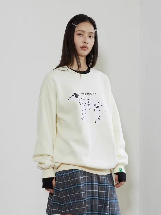 Mood Like Me/MWY2411/斑点狗涂鸦插画圆领毛圈卫衣 商品图0