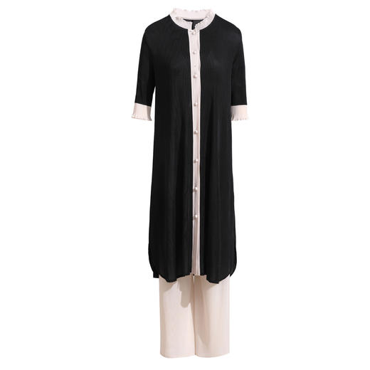 高端休闲套装秋款中年妈妈装时尚阔太太褶皱大码XLS-E4249 商品图4