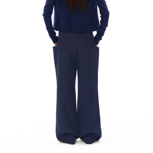 NUTH 立体口袋宽松显瘦复古直筒工装休闲裤女 藏蓝色/卡其色 商品图2