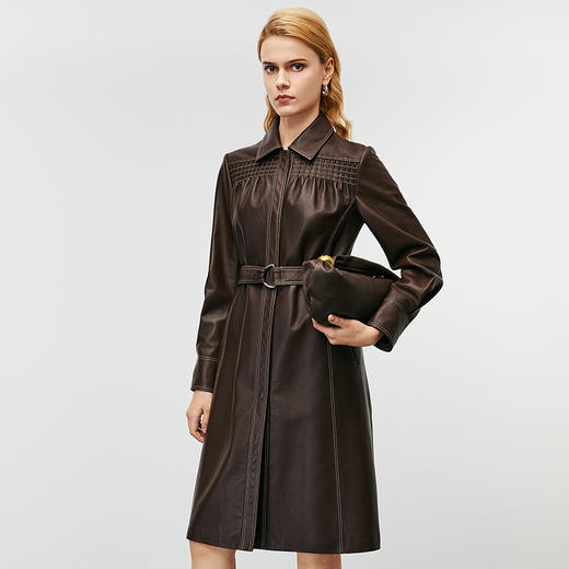 EITIE爱特爱冬季新款时尚收腰显瘦皮衣外套8093710 商品图5