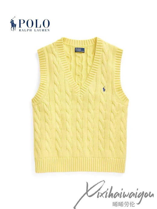 【团购】RL 纯棉针织V领马甲 背心 商品图2