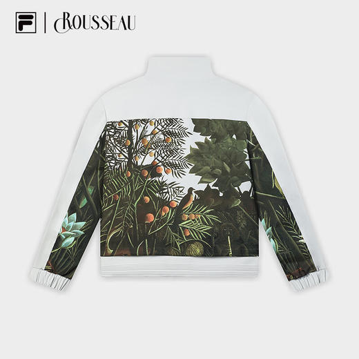 【斐乐】FILAx 卢梭斐乐女梭织外套杨幂同款2024冬新款休闲印花拼接立领上衣 商品图4