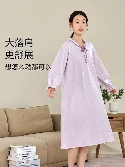 康妮雅女式长袖睡裙 商品图3