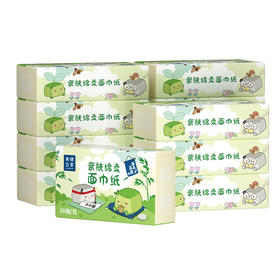 美穗吉家 亲肤绵柔面巾纸 原生竹浆4层60抽*12包