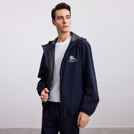 【连帽运动外套】24年秋季新品男士连帽运动衫内衬保暖梭织外套 商品图2