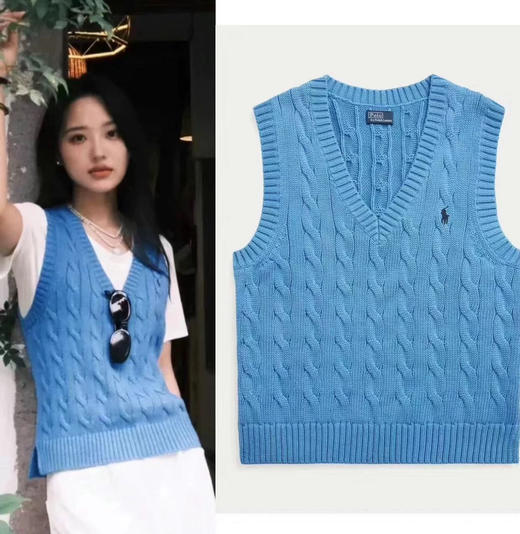 【团购】RL 纯棉针织V领马甲 背心 商品图13