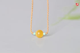 【浪漫星河】蜜蜡圆珠项链