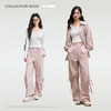 甜酷美式复古蝴蝶结工装裤女早春抽绳宽松直筒阔腿裤V3342392 商品缩略图1