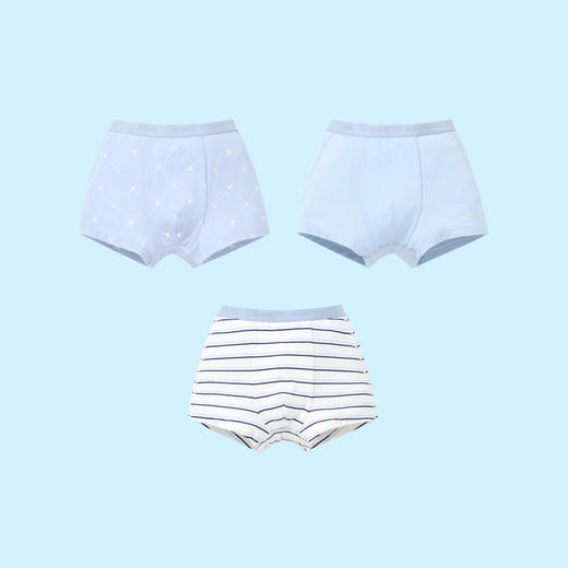 【7A抗菌家居】【天然润肤】男童平角内裤三件装新款安奈儿童装实体店同款JB437546 商品图4