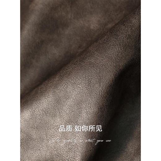 【限时特惠】COCOBELLA[MIU系穿搭]复古PU皮半身裙质感手工擦色短裙PU7059 商品图4