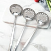 喇叭花加厚不锈钢家用盛汤长柄大号稀饭粥勺子火锅汤勺漏勺套装 商品缩略图1